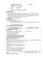 Kế hoạch bài dạy môn khoa học lớp 4 tuần 11 