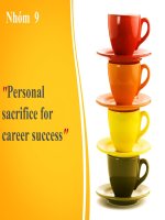 Personal sacrifice for career success
