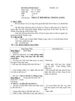 Kế hoạch bài dạy môn lịch sử địa lý lớp 4 tuần 11 đến 20 