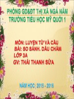 So  sánh  dấu chấm LTVC lớp 3 số 10 