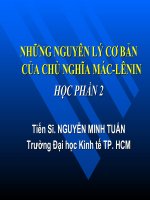 HỌC THUYẾT KINH tế của CHỦ NGHĨA mác LÊNIN về PHƯƠNG THỨC sản XUẤT tư bản CHỦ NGHĨA 