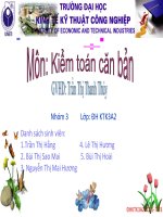 Bài Giảng Kiểm Toán Căn Bản