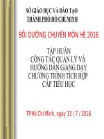 Tập Huấn Công Tác Quản Lý Và Hướng Dẫn Giảng Dạy Chương Trình Tích Hợp Cấp Tiểu Học