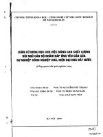 Luận cứ khoa học cho việc nâng cao chất lượng đội ngũ cán bộ nhằm đáp ứng yêu cầu của sự nghiệp công nghiệp hóa, hiện đại hóa đất nước