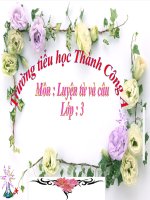 Ôn về từ chỉ sự vật  so sánh LTVC lớp 3 số 2 