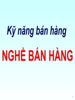 Bài Giảng Kỹ Năng Bán Hàng Nghề Bán Hàng