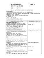 Kế hoạch bài dạy môn khoa học lớp 4 tuần 14 