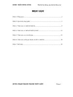 Đồ án Thiết kế hệ thống sấy tinh bột khoai mì