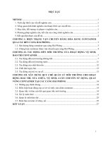 Đánh giá tác động môi trường và đề xuất quy chế quản lý môi trường trong hoạt động bảo trì, sửa chữa, vệ sinh, luân chuyển sử dụng, quay vòng container tại các cảng container tại Hải Phòng