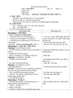 Kế hoạch bài dạy đạo đức lớp 4 tuần 22 