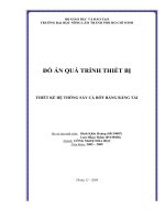 Thiết kế hệ thống sấy cà rốt bằng băng tải