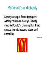  debate about mcdonalds 