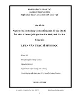 Nghiên cứu sự đa dạng và đặc điểm phân bố của khu hệ ếch nhái ở vườn quốc gia kon ka kinh, tỉnh gia lai 