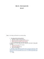 Trắc nghiệm ôn tập môn kinh tế phát triển (2) 