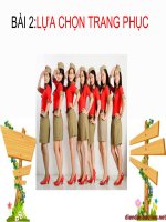 Bài 2  lựa chọn trang phục 