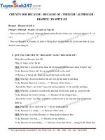 Bài tập chuyển đổi because because of although despite - ngữ pháp tiếng anh