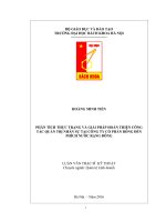 Phân tích thực trạng và giải pháp hoàn thiện công tác quản trị nhân sự tại công ty cổ phần bóng đèn phích nước rạng đông