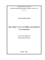 Thu thập và xử lý thông tin kinh tế của nhà báo 