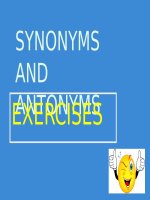 synonyms and antonyms exercises 