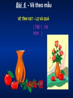 Bài 7  vẽ tĩnh vật (lọ và quả) (tiết 1   vẽ hình) 
