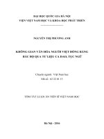 Không gian văn hoá người Việt đồng bằng Bắc Bộ qua tư liệu ca dao, tục ngữ (tt)