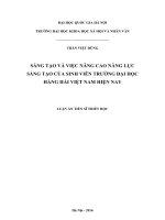 Sáng tạo và việc nâng cao năng lực sáng tạo của sinh viên trường đại học hàng hải việt nam hiện nay 