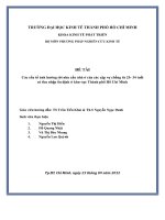 Đề tài Các yếu tố ảnh hưởng tới nhu cầu nhà ở của các cặp vợ chồng từ 25 34 tuổi có thu nhập ổn định ở khu vực Thành phố Hồ Chí Minh