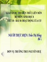 Bài 10  hoạt động của cơ 