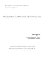 The Organization of Local Government Administration in Japan (Tổ chức chính quyền địa phương ở Nhật Bản)