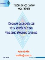Tổng Quan Các Nghiên Cứu Về Tài Nguyên Thủy Sản Vùng Đồng Bằng Sông Cửu Long