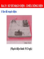 Bài 21  sơ đồ mạch điện   chiều dòng điện 