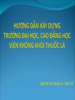 Hướng Dẫn Xây Dựng Trường Đại Học, Cao Đẳng Học Viện Không Khói Thuốc Lá