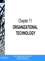 Organizational behavior chapter 11 organizational technology 