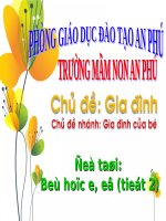 BÀI GIẢNG PHÁT TRIỂN NHẬN THỨC lqcc chữ e, ê tiết 2   phát triển ngôn ngữ 