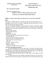 Bài thu hoạch dồi dưỡng thường xuyên module  13 THCS