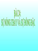 Bài 24  sự nóng chảy và sự đông đặc 