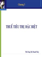 chương 3 THUẾ TIÊU THỤ đặc BIỆT 