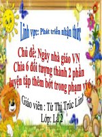 Chia đối tượng 6 ra làm 2 phần   làm quen với toán 