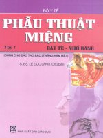 phẫu thuật miệng gây tê nhổ răng, TẬP 1