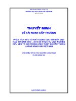 Phân tích yếu tố khí tượng dọc bờ biển Việt Nam từ năm 20102014 để phục vụ việc nghiên cứu yếu tổ gió trong việc thiết kế các tuyến luồng Hàng Hải Việt Nam