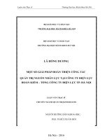 Một số giải pháp hoàn thiện công tác quản trị nguồn nhân lực tại công ty điện lực hoàn kiếm 