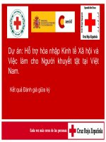 Dự án: Hỗ trợ hòa nhập Kinh tế Xã hội và Việc làm cho Người khuyết tật tại Việt Nam