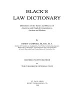 Blacks law Dictionary 4th (Từ điển luật học)