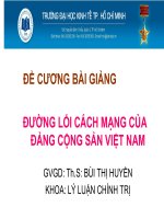 Bài giảng đường lối cách mạng của đảng cộng sản việt nam chương 1 ths bùi thị huyền 