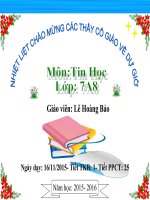 Bài 5  thao tác với bảng tính 