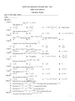 đề toán chương 2 lớp 12 trác nghiệm