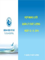 Họp Mạng Lưới Quản Lý Chất Lượng Bệnh Viện Từ Dũ