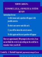 North Carolina Economics, Legal, And Political Systems Review