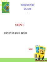 CHƯƠNG v PHÁP LUẬT hôn NHÂN và GIA ĐÌNH 