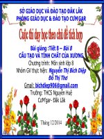 Bài 8  cấu tạo và tính chất của xương 